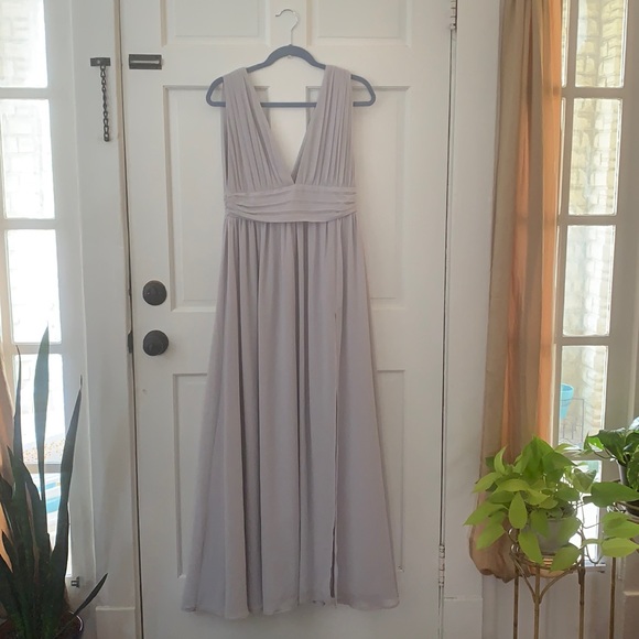 Lulus Heavenly Hues Light Grey Maxi Dress - Picture 2 of 9